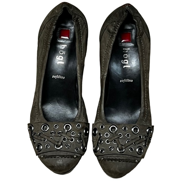 Hogl Gray Rivet Pumps - Picture 1 of 7
